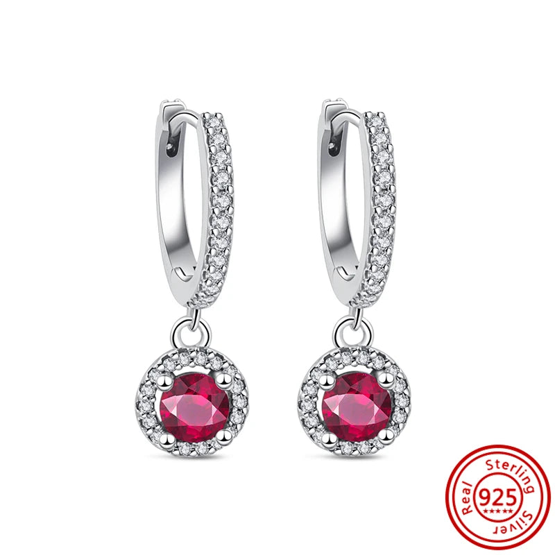 Hot Sale 925 Sterling Silver Heart Earrings Fit Original Charms Hoop Earrings For Women Girls Stud Earring Fine Jewelry Gifts Pi-Mart