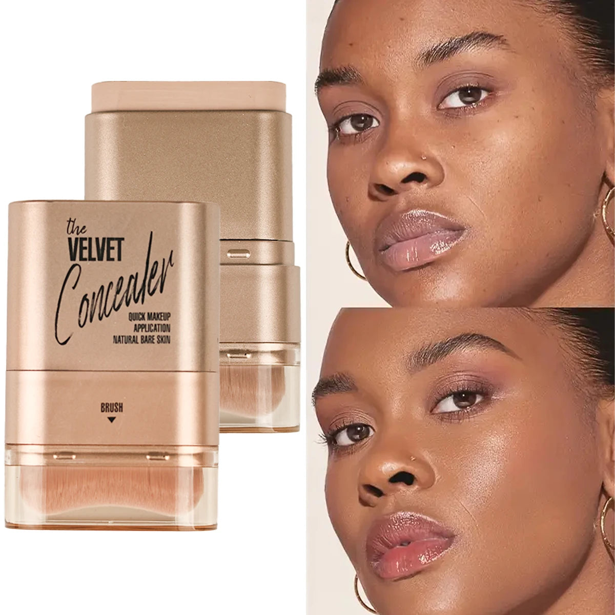 Face Foundation Contour Stick Long-wear Lightweight Brighten Stick Face Concealer Blemish Contouring Beauty Makeup Pi-Mart