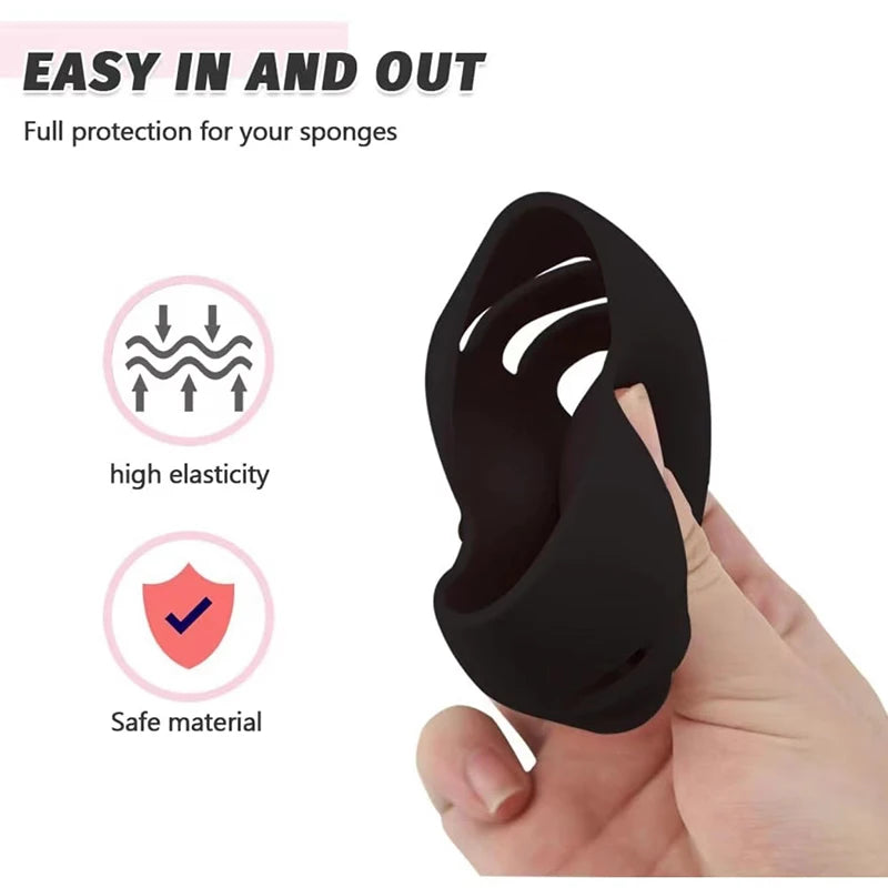 1PC Makeup Sponge Holder Eco-Friendly Silicone Multi-hole Beauty Sponge Storage Case Travel Protable Cosmetic Puff Holder Box Pi-Mart