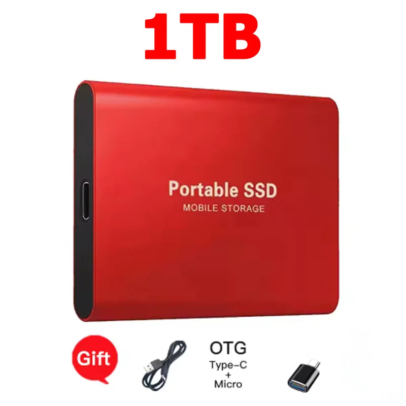 Reliable Slim Storage Device Portable External SSD 1TB 4TB 16TB 128TB High Speed for Notebook Laptop Computer Pi-Mart