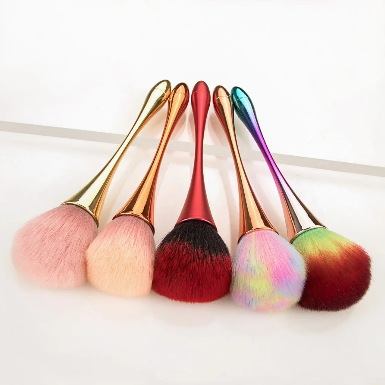 1pc Big Size Soft Fluffy Glitter Powder Professional Brush Nail Dust Cleaning Brush Women Girls Manicure DIY Make Up Beauty Tool Tri Light Beauty