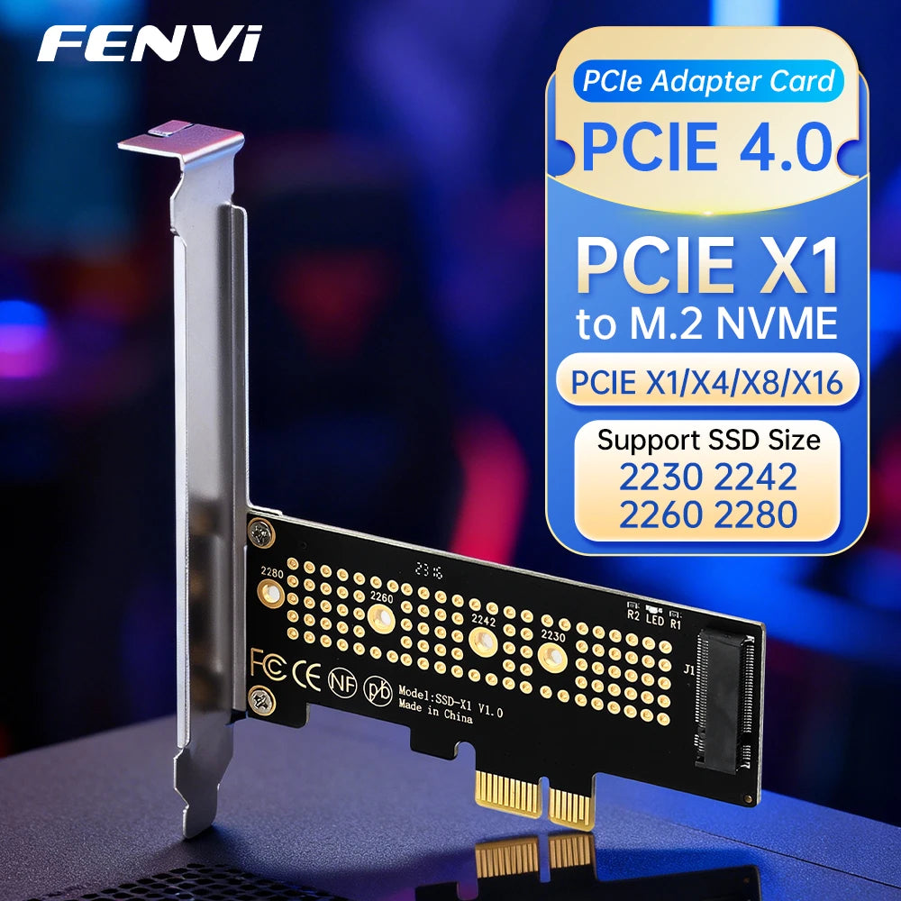 FENVI M.2 NVME to PCI-E X4 Converter Adapter M.2 NVME SSD M Key Expansion To PCIE X4 X8 X16 Card Riser for 2230/2242/2260/2280 Pi-Mart