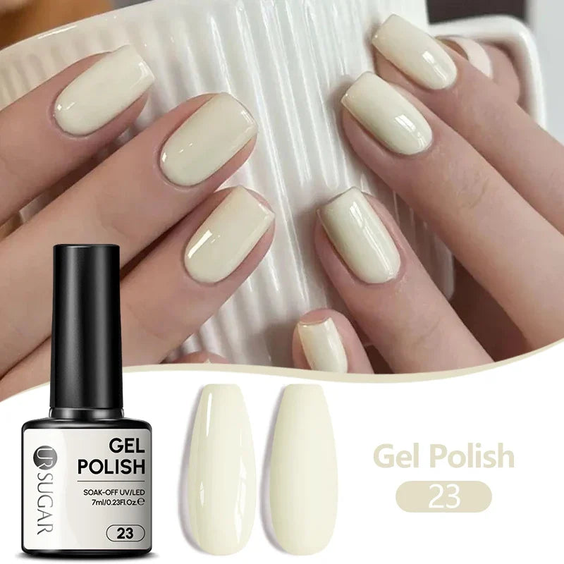UR SUGAR 7ML Nail Gel Fresh Macaron 107 Colors All For Manicure Semi Permanent Soak Off LED UV Long-Lasting Nail Art Varnish Tri Light Beauty