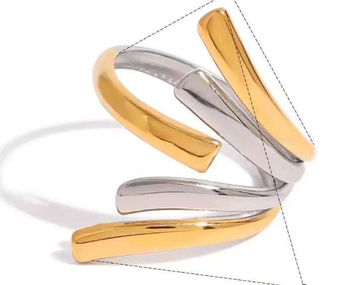 High End Waterproof Hollow Stainless Steel Finger Ring Trendy for Women Personalize Jewelry Wholesale Pi-Mart