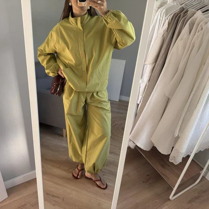 2025 Women Fall Autumn Sports style Jacket and Pants sets LadyShow.Store