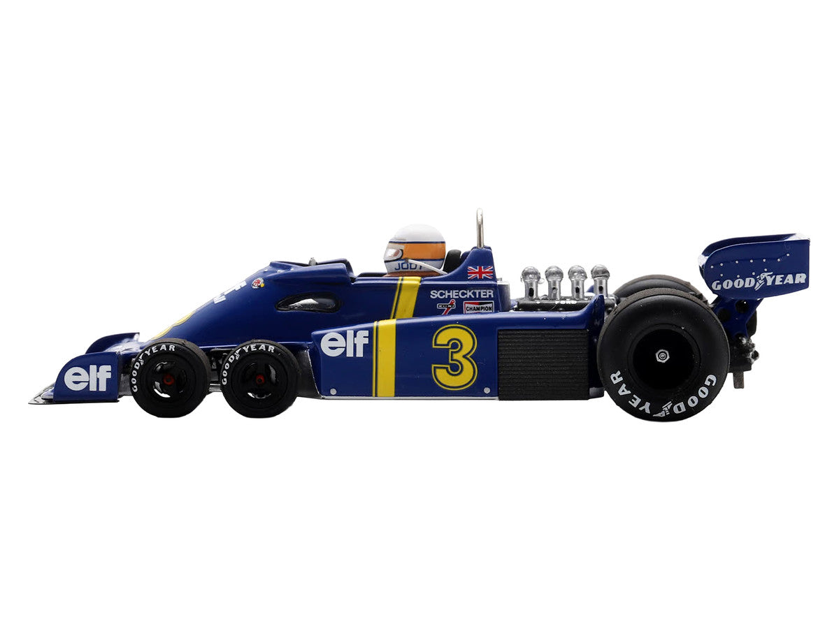 Tyrrell P34 #3 Jody Scheckter Winner Formula One F1 "Swedish GP" (1976) with Driver 1/43 Model Car by Spark LuxuryLifeWay Online Store