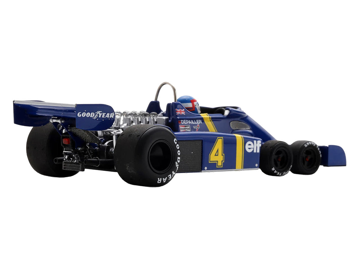 Tyrrell P34 #4 Patrick Depailler 2nd Place Formula One F1 "Swedish GP" (1976) with Driver 1/43 Model Car by Spark LuxuryLifeWay Online Store