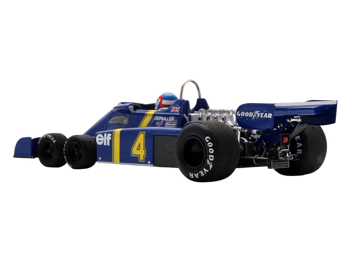Tyrrell P34 #4 Patrick Depailler 2nd Place Formula One F1 "Swedish GP" (1976) with Driver 1/43 Model Car by Spark LuxuryLifeWay Online Store