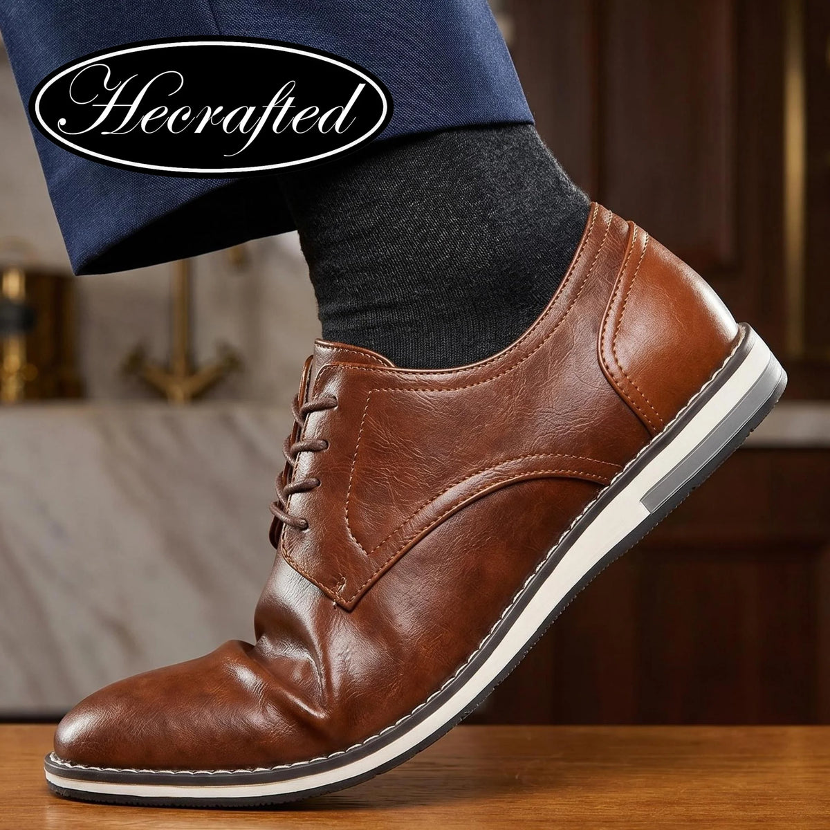 Leather loafer men fashion comfortable 2024 brand casual shoes men Pi-Mart