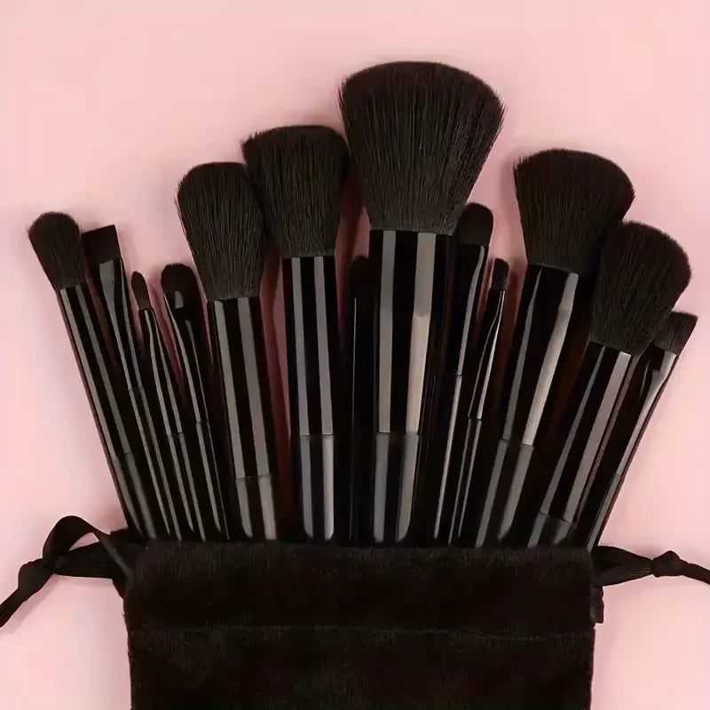 13 PCS Makeup Brushes Set Eye Shadow Foundation Women Cosmetic Brush Eyeshadow Blush Beauty Soft Make Up Tools Bag Tri Light Beauty