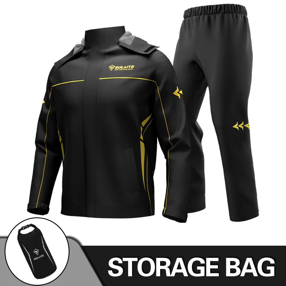 Motorcycle Raincoat Suit Rainstorm Prevention Jacket Pants Camping Hiking Fishing Raincoat Moto Raincoat Motorcyclist Rider Rain Pi-Mart