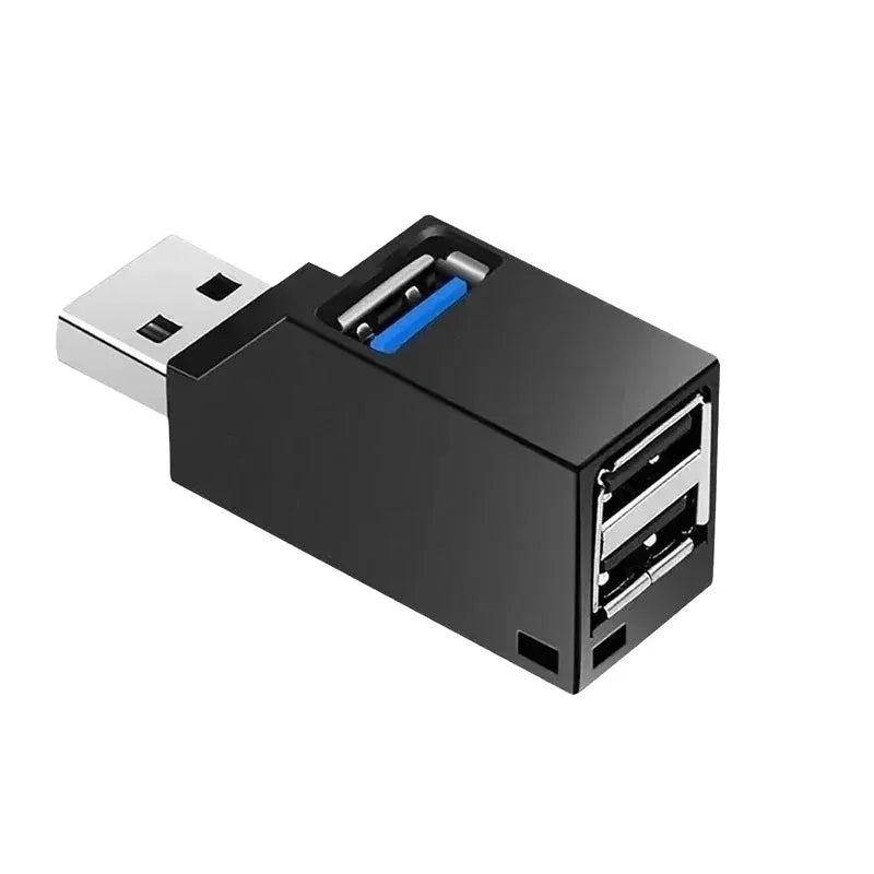 USB 3.0 HUB Adapter Extender Mini Splitter Box 1 to 3 Ports High Speed USB 2.0 For PC Laptop U Disk Card Reader Pi-Mart