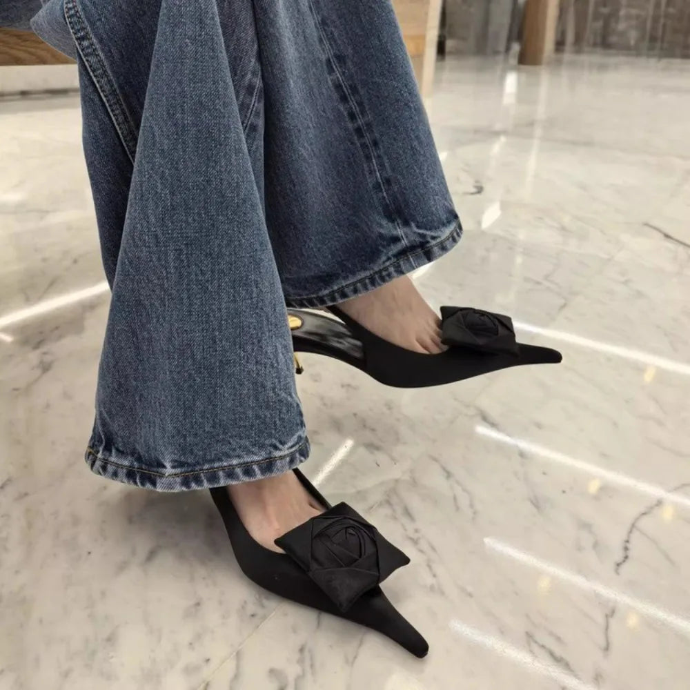 2026 Summer Women's New Pointed Shallow Mouth Sandals Fashion Show Party Wedding Women's Large Size Stiletto Sandals LadyShow.Store