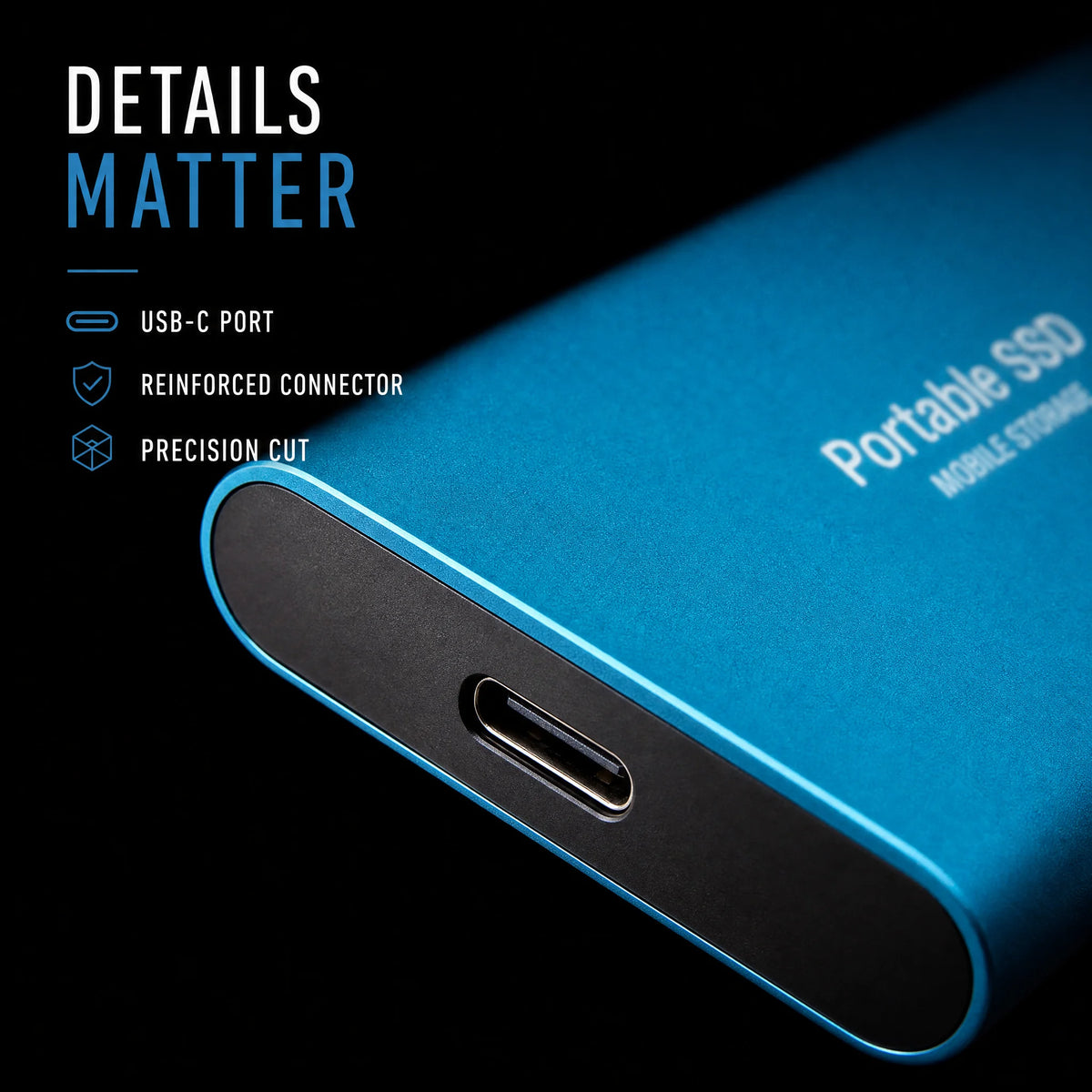 Reliable Slim Storage Device Portable External SSD 1TB 4TB 16TB 128TB High Speed for Notebook Laptop Computer Pi-Mart