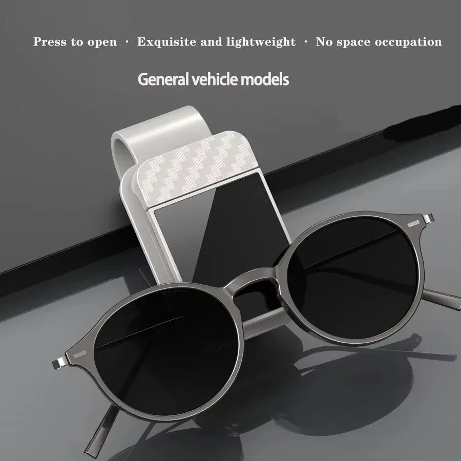 Car Sun Visor Sunglasses Clip Holder Stable Eyeglasses Hanger Card Ticket Organizer Interior Storage Clip Car Accessories Pi-Mart