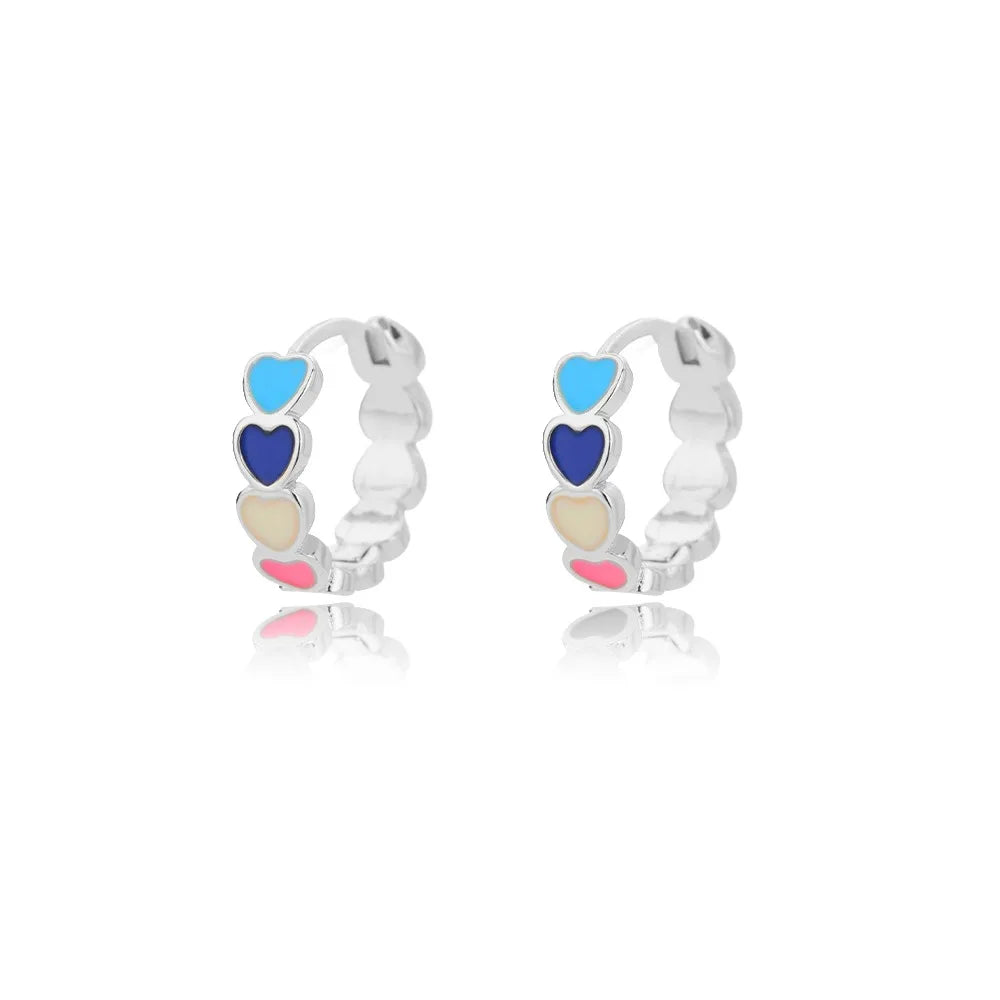 Hollow Zircon Heart Earrings For Women Stainless Steel Gold Color Heart Earring Luxury Wedding Couple Jewelry Gift Free Shipping Pi-Mart