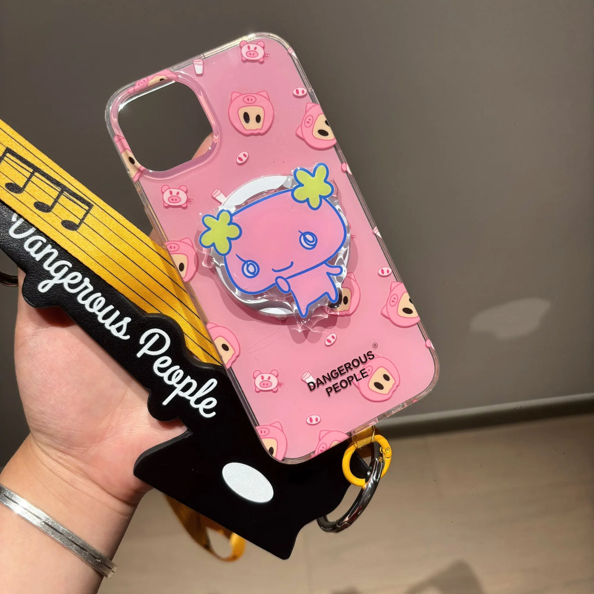 Kawaii Tamagotchi Family Magnetic Phone Stand With Retractable Airbag Strong Absorption Portable Anti-Fall Desktop Support Gifts Pi-Mart