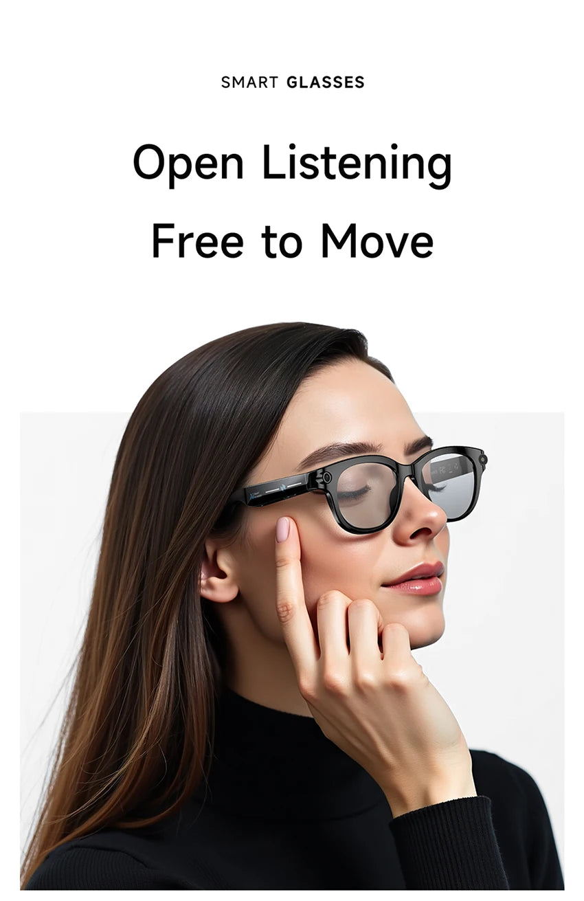 Lenovo 2026 New 8K AI Translation AI Smart Glasses Bluetooth Calling Music Player Camera Control Anti Blue Light Sunglasses Pi-Mart