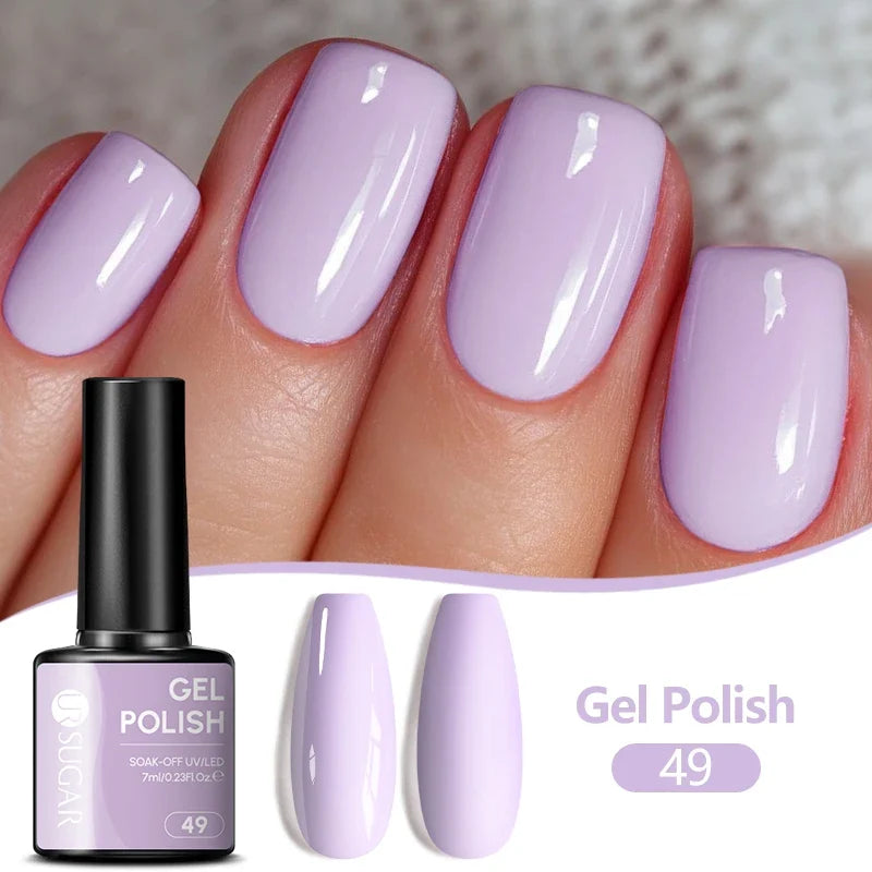 UR SUGAR 7ML Nail Gel Fresh Macaron 107 Colors All For Manicure Semi Permanent Soak Off LED UV Long-Lasting Nail Art Varnish Tri Light Beauty