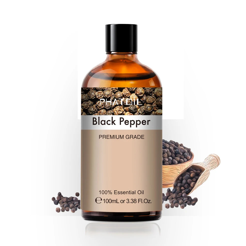 100ML Pure Natural Essential Oils Diffuser for Skin Care Rose Orange Lemon Lavender Rose Geranium Chamomile Avocado Aroma Oil Pi-Mart
