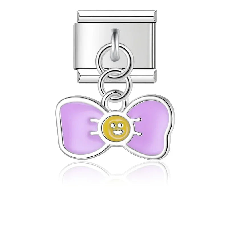 Hapiship 9mm Width Original Daisy Unicorn Angel Cup Santa Claus Italian Charm Fit Bracelet Stainless Steel Jewelry Making DJ050 Pi-Mart