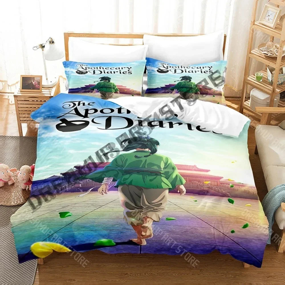 3D Print Apothecary Diaries Bedding Set Single Twin Full Queen King Size Bed Set Adult Bedroom Duvetcover Sets Anime Bed Sheet LadyShow.Store