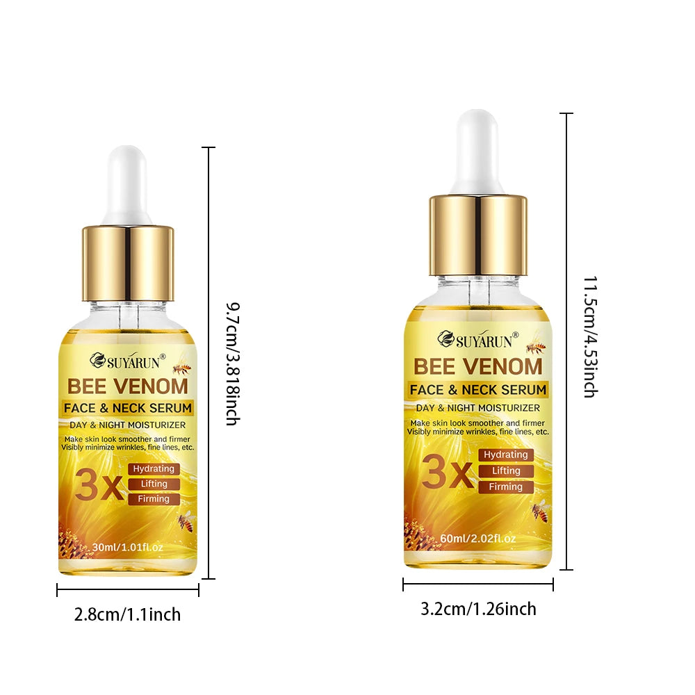 SUYARUN Bee Venom Collagen Anti-Aging Face Serum | Firming Lifting Moisturizer | Wrinkle Reduction | 24H Hydration. Pi-Mart