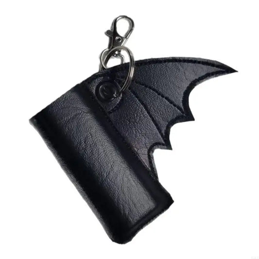R2LE Gothic Bat Design Keychain Attachment Smooth Surfaces Protective Sleeve Keyring For Everyday Use Pi-Mart