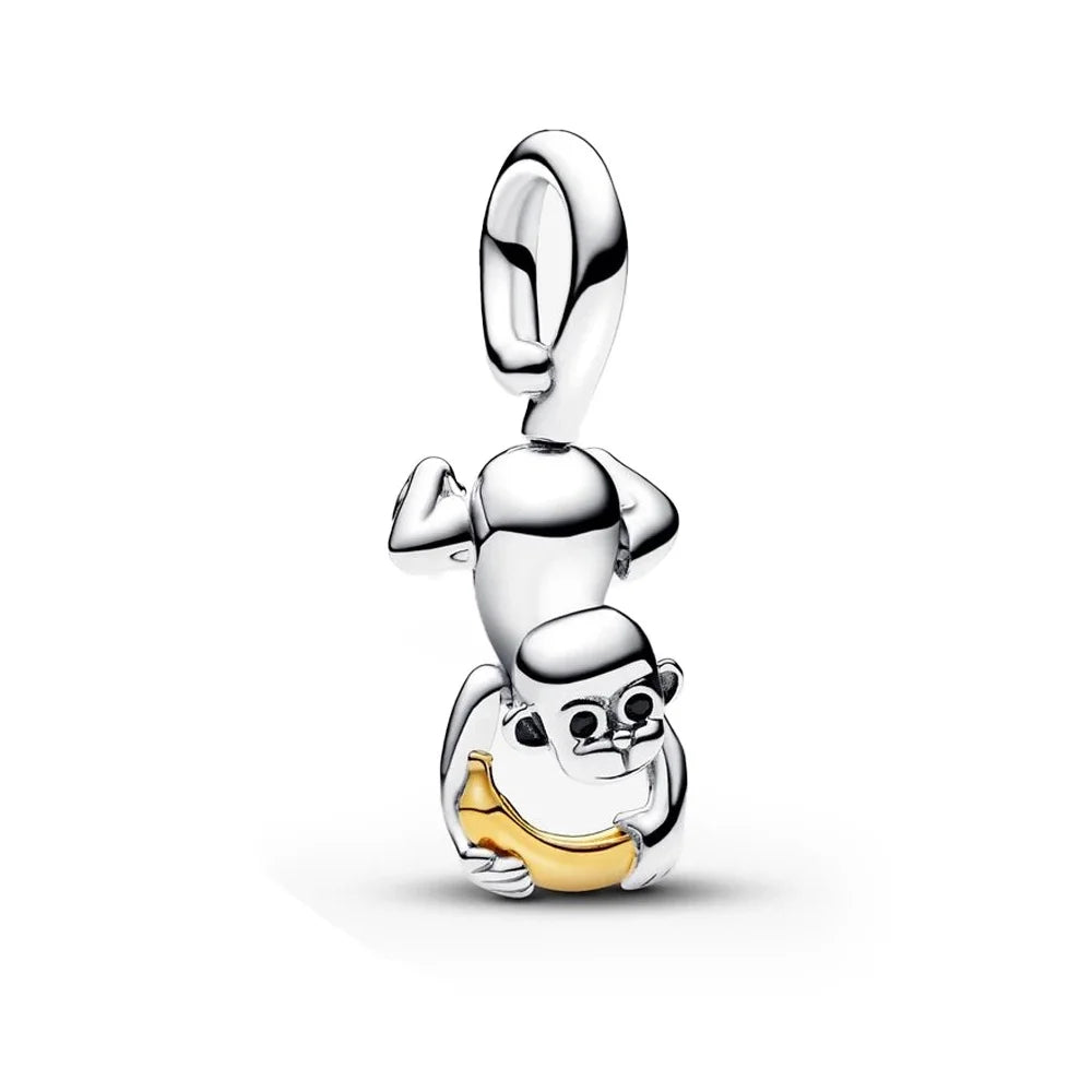 DSN 925 Silver King Of The Grasslands 2026 Charm Beads Pendant Fits Bracelet Necklace DIY Women Festival Party Jewelry Gifts Pi-Mart
