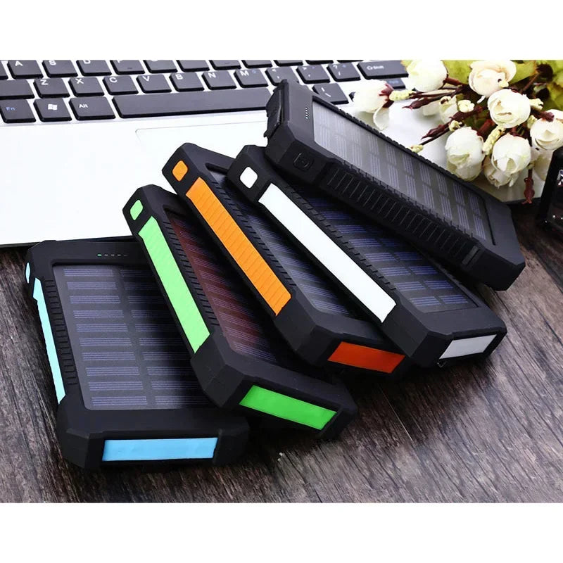 Lenovo 500000mAh Solar Power Bank Super Fast Charging Large Capacity Portable External Battery for iPhone Outdoor Emergency Pi-Mart