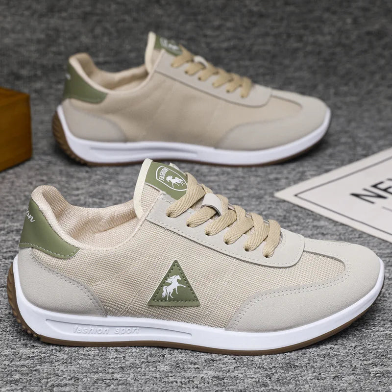 New 2026 Men's Casual Comfortable Breathable Sports Shoes Lightweight Anti-slip Wear-resistant Canvas Low-top round Toe Slip-On Pi-Mart