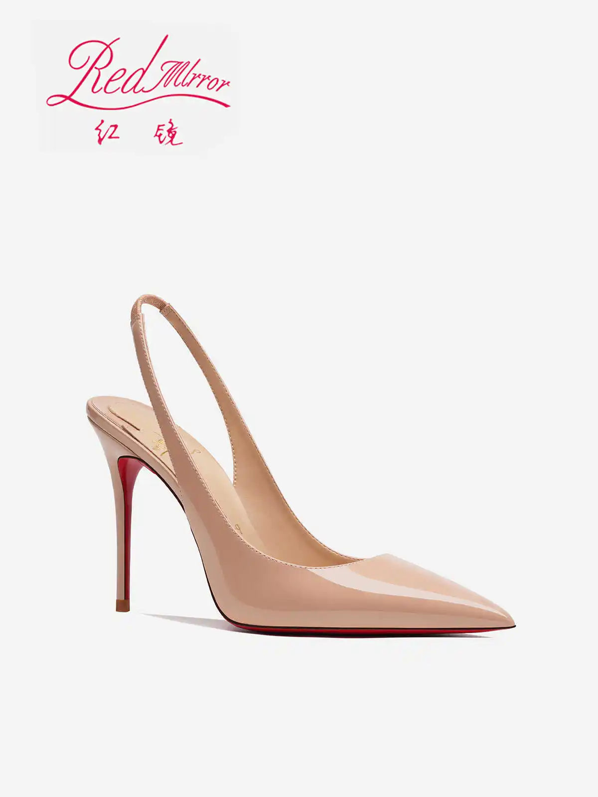 Heeled sandals Red Shiny Bottoms Naked color luxury Hollow 2026 New Elegant High Heels Sexy Slingbacks Ladies Shoes Women shoes Pi-Mart