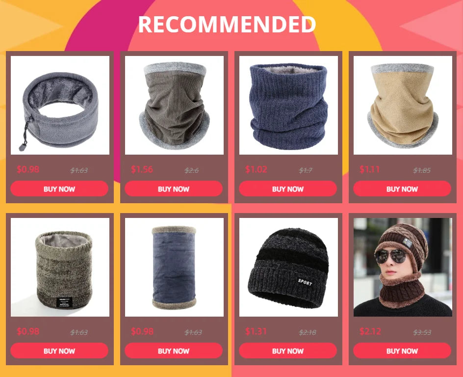 Fashion Winter Camping Warm Fleece Neck Gaiter Ski Tube Scarf Snowboard Face MaskFor Men Women Outdoor Cycling Cold-proof Collar Pi-Mart