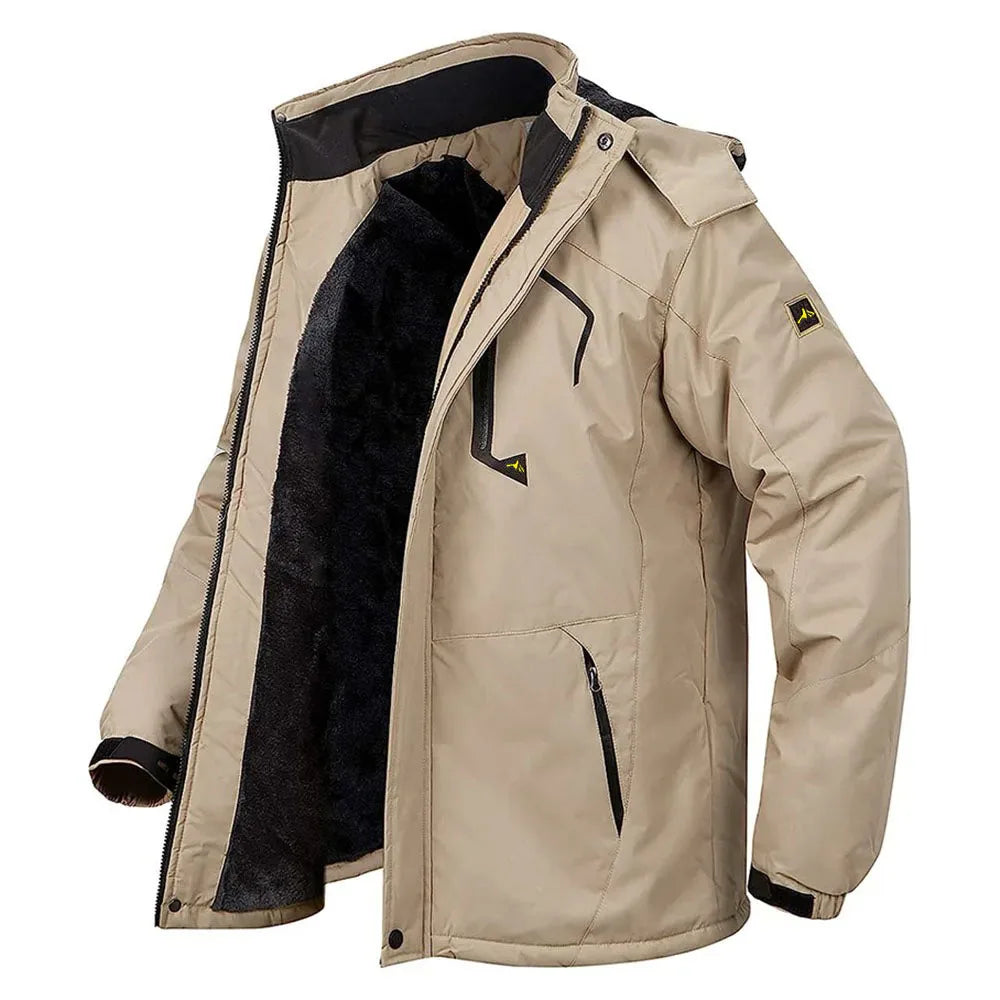 Men's Winter Parkas Outdoor Jacket Thicken Fleece Warm Waterproof Windbreaker Ski Jackets Climb Men Thick Coat Hot Sale Pi-Mart
