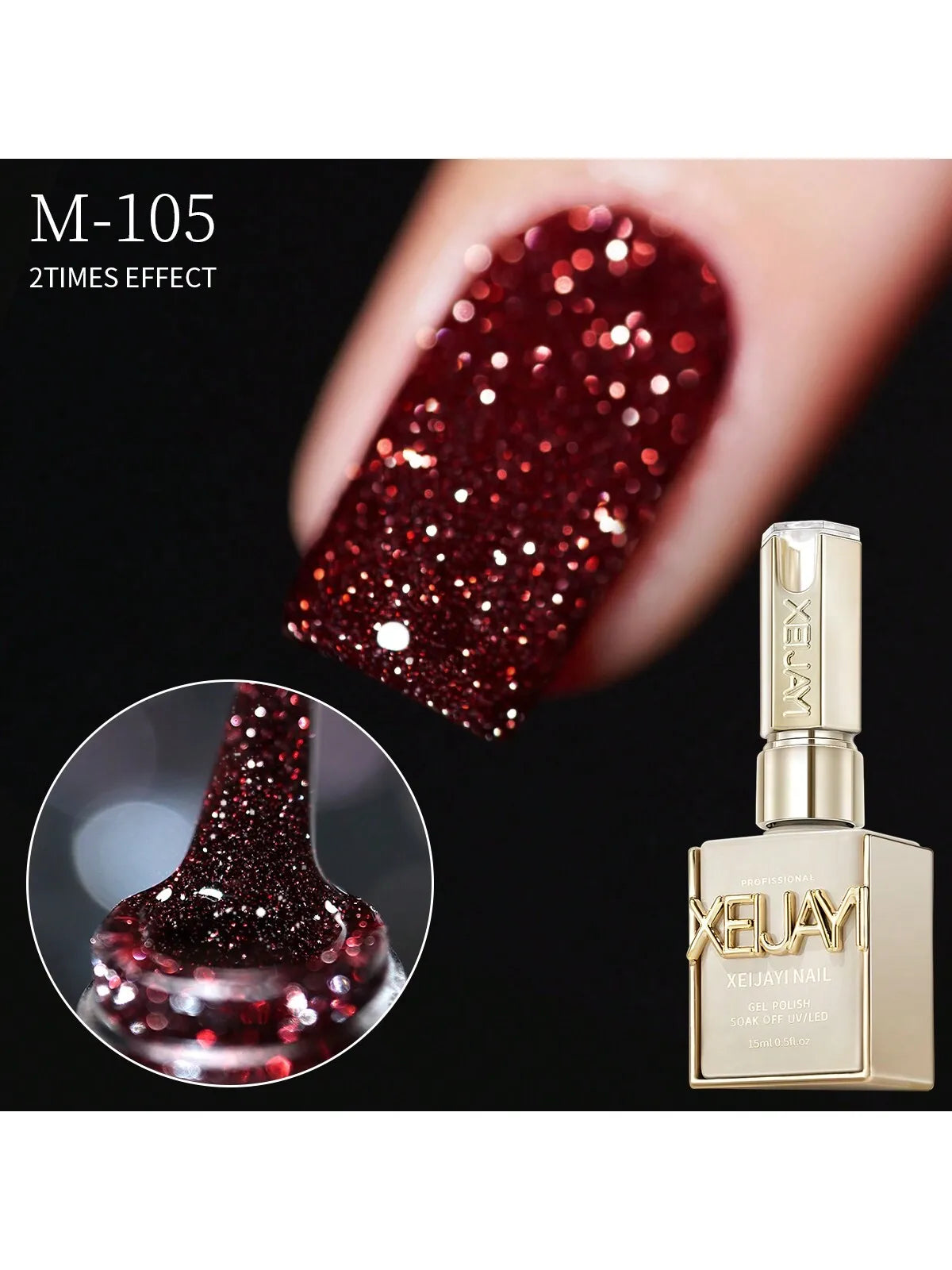15ml Broken Diamond Halloween Christmas Nails Gel Nail Polish Adhesive Burst Flash Maillard Broken Diamond Adhesive Tri Light Beauty