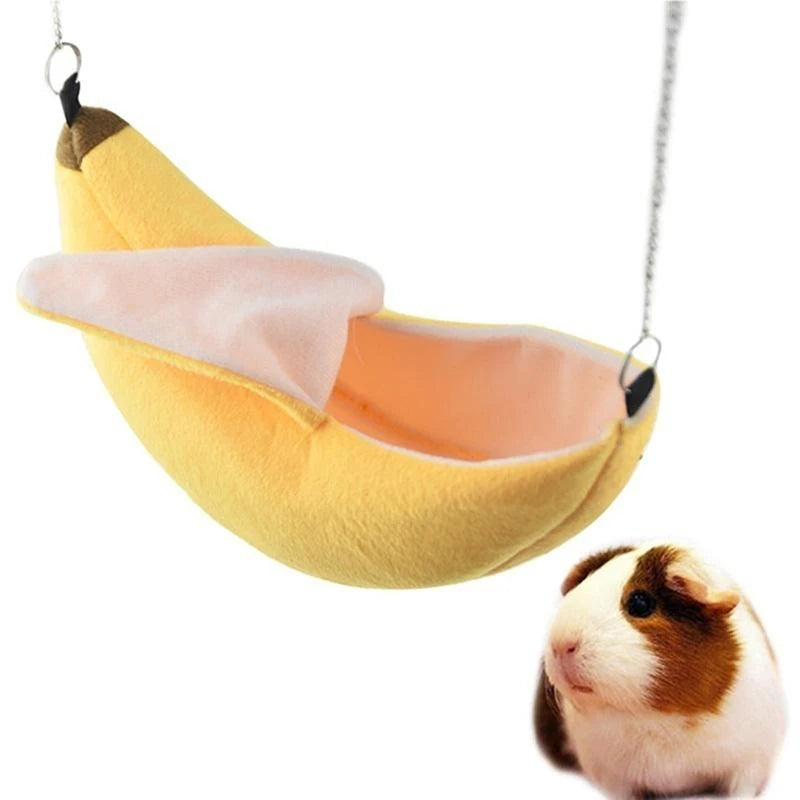Hamster cotton nest banana Shape House Hammock Bunk Bed House Toys Cage For Sugar Glider Hamster Small Animal Bird Pet Supplies Pi-Mart
