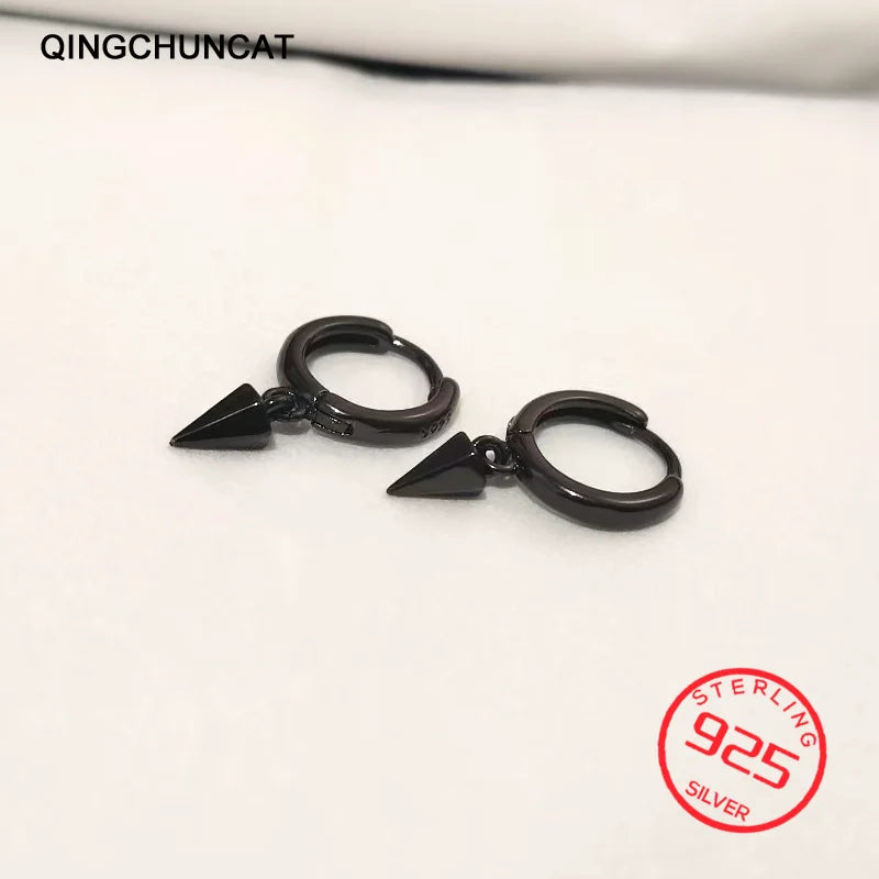 925 Sterling Silver Earrings New Women Elegant Temperament Sterling Anniversary Gift Fashion Jewelry Accessories Geometric Ears Pi-Mart