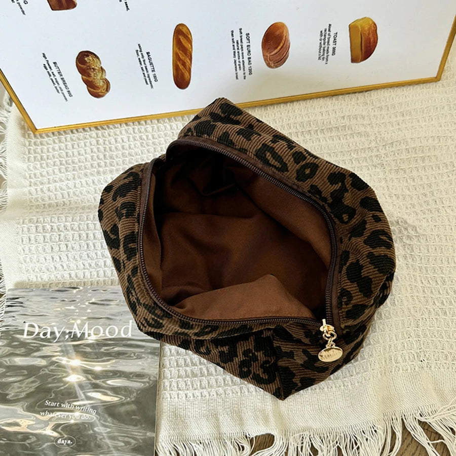 Unique Leopard Print Makeup Bag • Large-Capacity Cosmetic Organizer • Lipstick Storage Pouch Pi-Mart