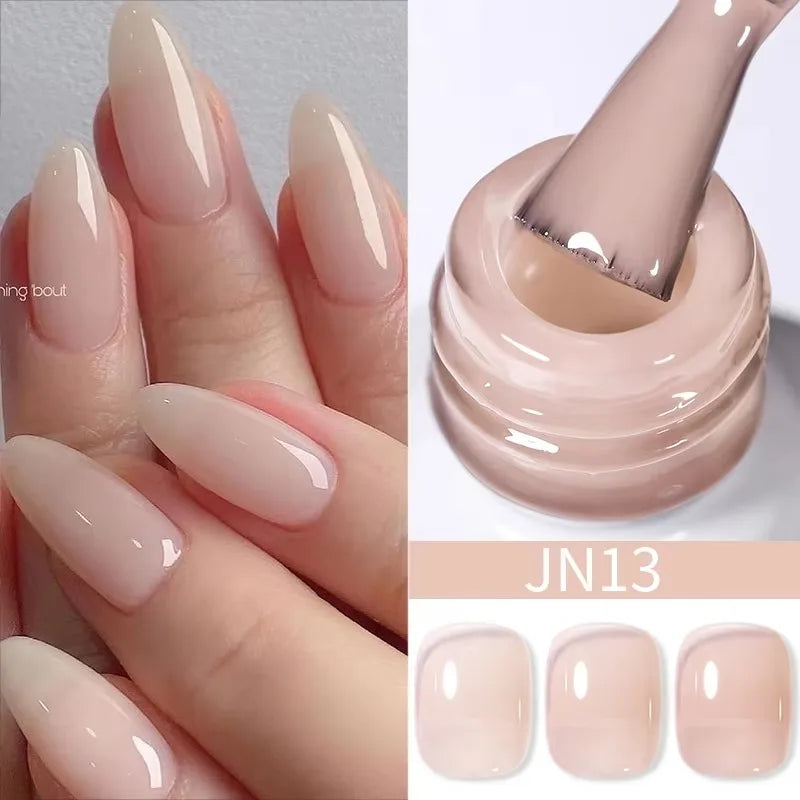 BORN PRETTY 10ml Jelly Nude Gel Nail Polish 50 Colors Semi Transparent Nail Art Nail Supplies Soak off UV LED Nails Gel Varnish Tri Light Beauty