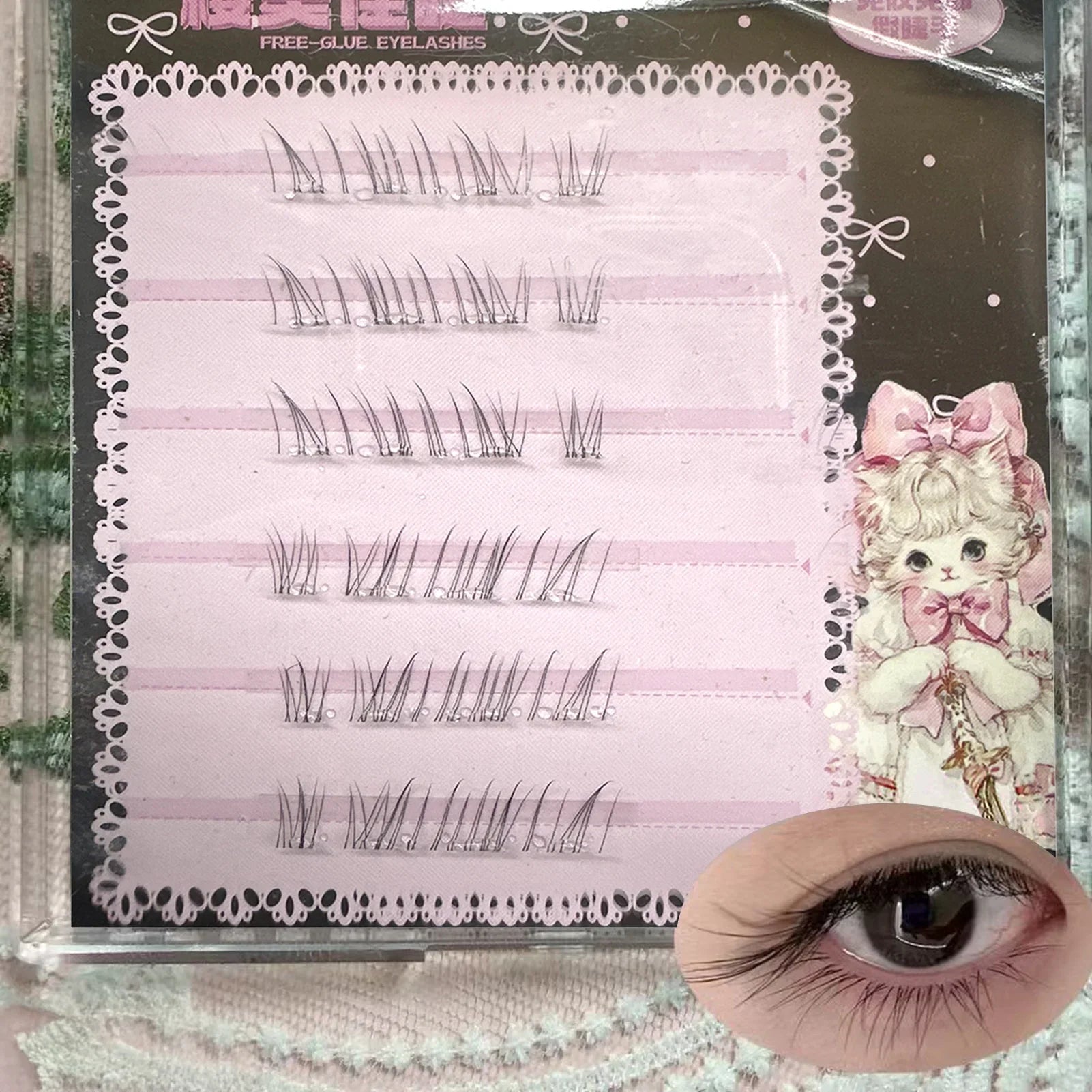 Natural Looking Lower Fake Eyelashes Wispy Cosplay Individual Lashes Cluster Comic False Eyelashes For Beauty Perfect Eye Makeup Tri Light Beauty