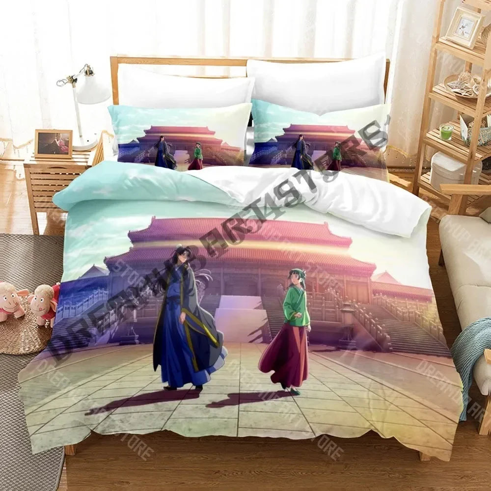 3D Print Apothecary Diaries Bedding Set Single Twin Full Queen King Size Bed Set Adult Bedroom Duvetcover Sets Anime Bed Sheet LadyShow.Store