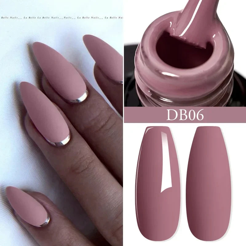 Mtssii 6ML Chocolate Color Gel Nail Polish Brown Semi Permanent UV Gel Autumn Winter Popular Soak Off Nail Art Gel Varnishes Tri Light Beauty