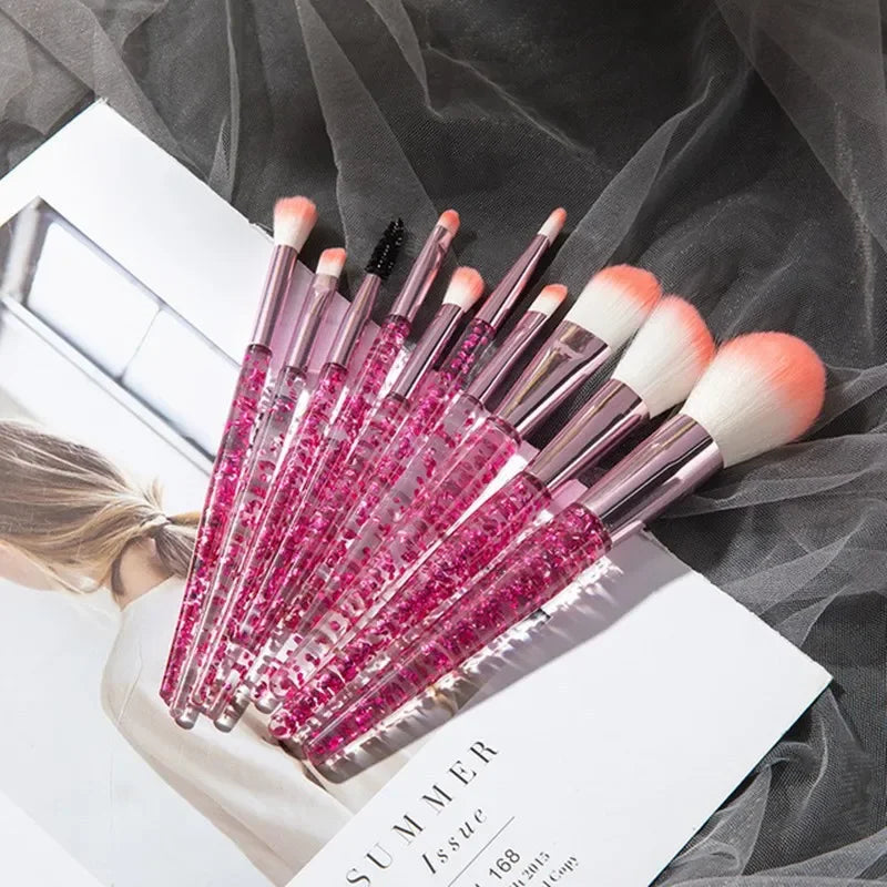 10PCS Makeup Brush Set Professional Super soft detail brush Blush Brush Foundation Concealer Eyeshadow Brush Tri Light Beauty