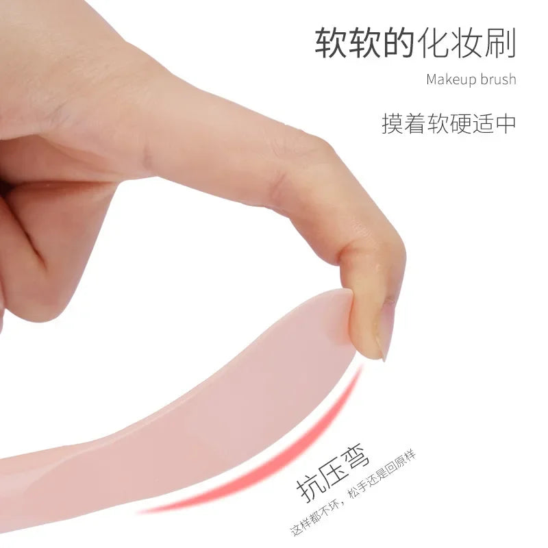Dual-use Silicone Facial Mask Brush Soft Head With Scraper Integrated Mud Mask Brush DIY Skin Care Beauty Tools Pi-Mart