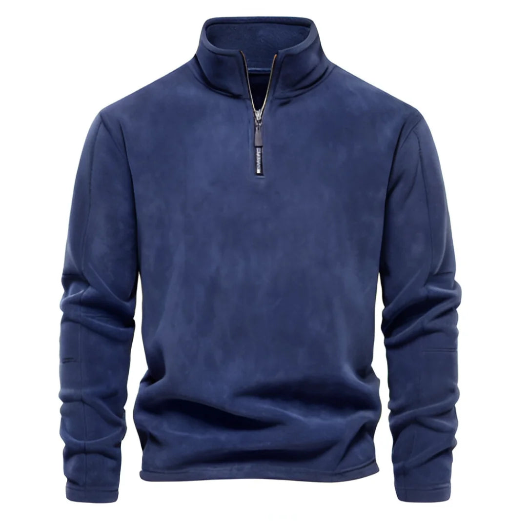 AIOPESON Brand Quality Thicken Warm Fleece Jacket for Men Zipper Neck Pullover Men's Sweatshirt Soft Shell Mens Jacket Pi-Mart