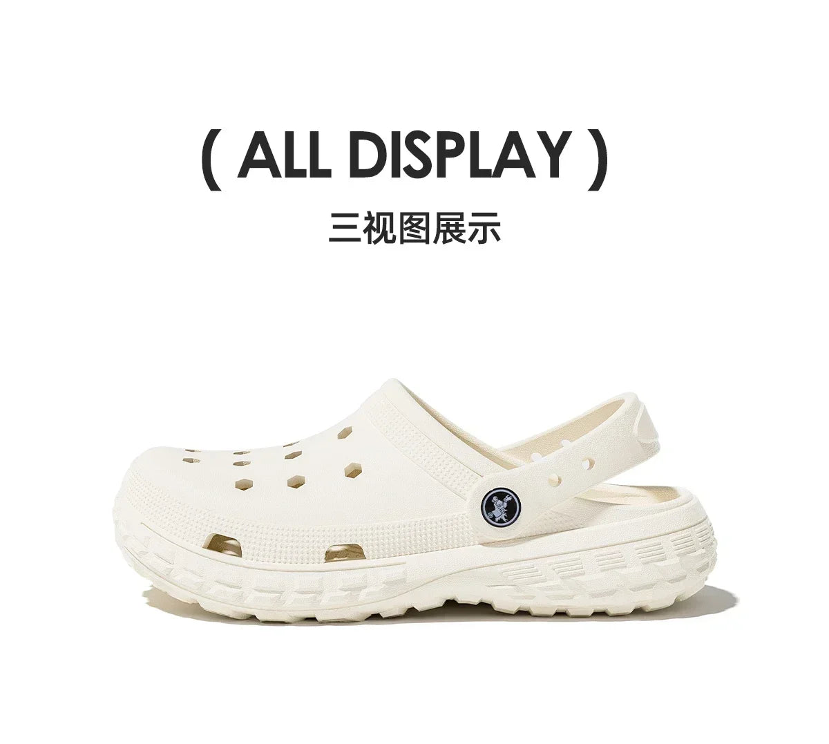 2026 Summer Hollow Out Closed Toe Non-slip Sandals Soft Bottom Sandals Men Lightweight Thick-soled Garden Shoes Pi-Mart