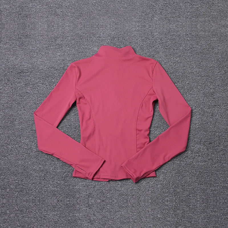 Women Sport Jacket Long Sleeve Shirt Workout Coat Gym Training Clothing Yoga Sportswear LadyShow.Store