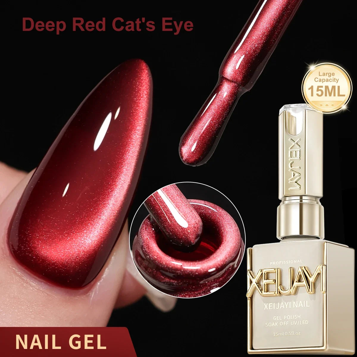 XEIJAYI 1pc 15ML Blue cat eye Nail Gel polish Semi Permanent Nail Art Soaking UV LED Nail Salon DIY Nail Salon Gel Tri Light Beauty