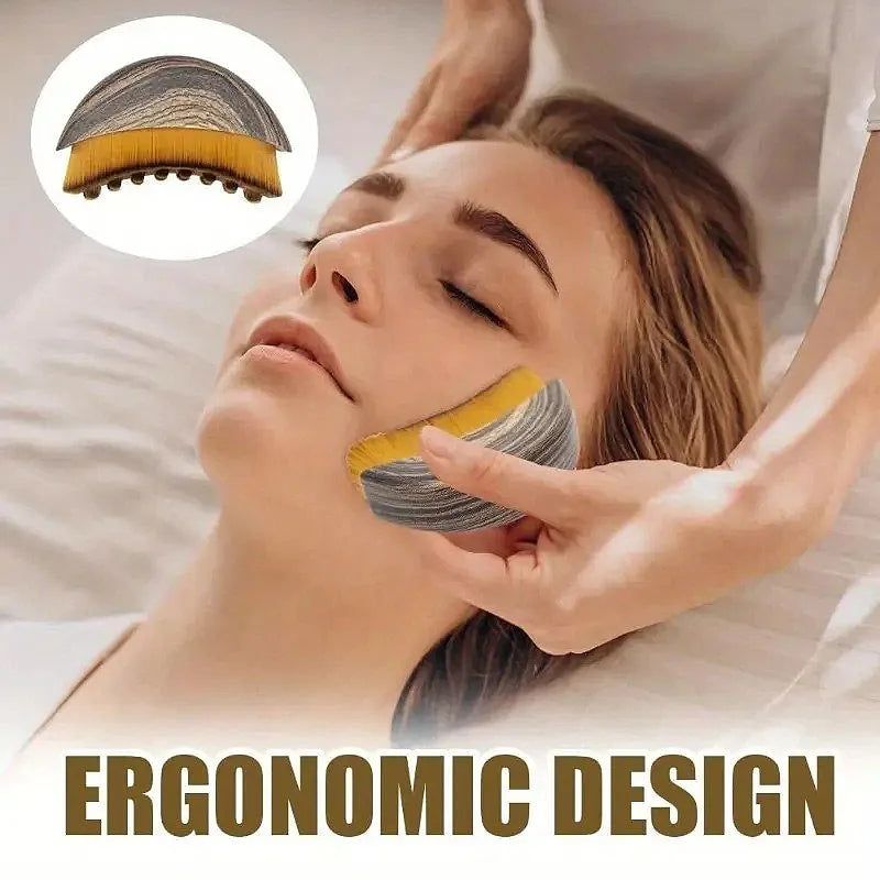 Precise Fit Ergonomic Lymphatic Contour Face Brush Face Lymph Drainage Massager V Line Sculpt Skin Tightening Beauty Tool Tri Light Beauty