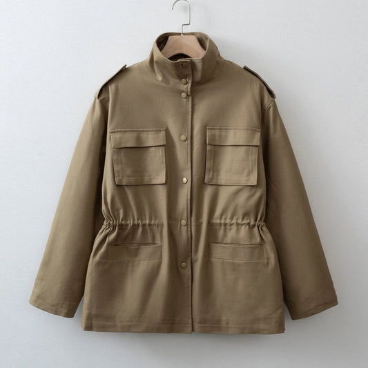 2026 Women Stand collar Casual Jacket Stylish coat LadyShow.Store